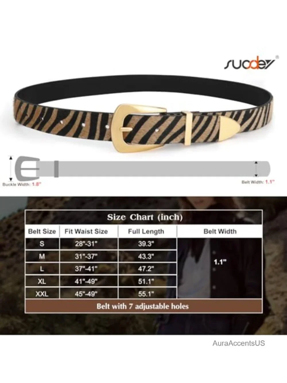 Women's Faux Leather Western Belt 1.1